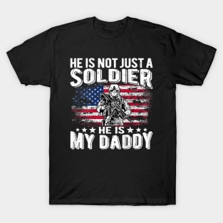 My Daddy Is A Soldier Patriotic Proud Military Daughter Son T-Shirt